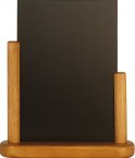 Securit stolný stojanček s tabuľkou 15x21 cm, stredný, lakovaný, Teak _1