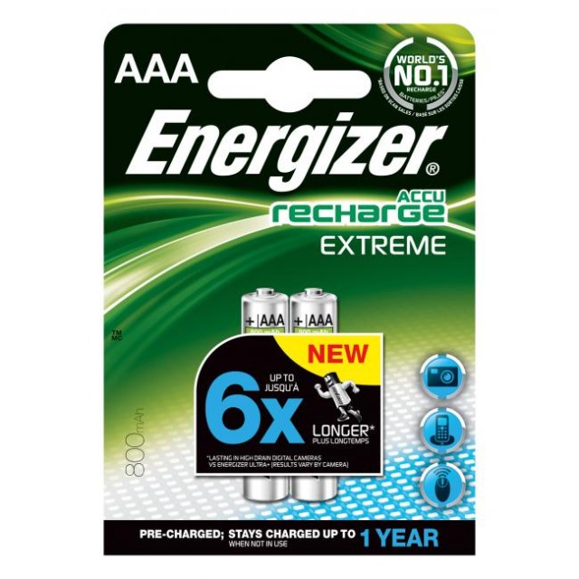 Batéria Energizer dobíjateľná AAA-HR03/2ks 800mAh mikrotužková_1
