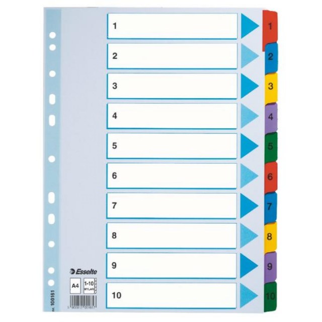 Kartónový rozraďovač Esselte Mylar 1-10_1