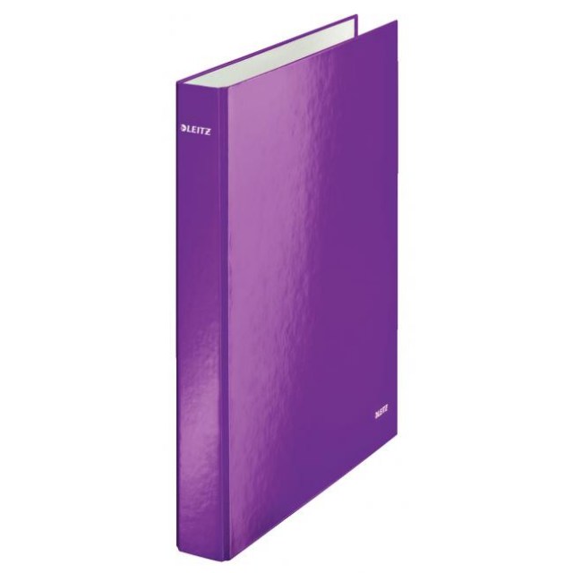 Zakladač 2-krúžkový Leitz WOW celoplastový 4cm purpurový_1