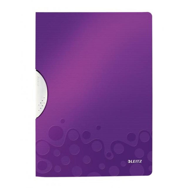 Obal s klipom plastovým Leitz WOW purpurový_1