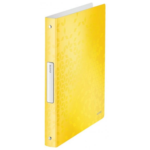Zakladač 4-krúžkový Leitz WOW celoplastový 2,57cm žltý_1