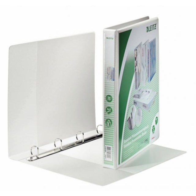 Zakladač prezentačný Leitz 3,8cm 4D-krúžkový A4 MAXI biely_1