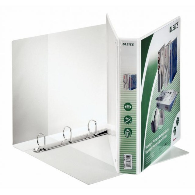 Zakladač prezentačný Leitz 5cm 4D-krúžkový A4 MAXI biely_1