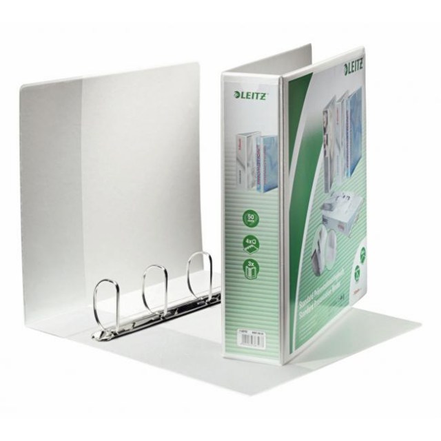 Zakladač prezentačný Leitz 7,7cm 4D-krúžkový A4 MAXI biely_1