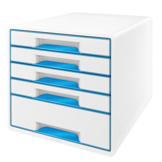 Zásuvkový box Leitz WOW metalický modrý_1