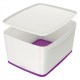 Úložný box s vekom Leitz MyBox, veľkosť L biela/purpurová_1