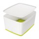 Úložný box s vekom Leitz MyBox, veľkosť L biela/zelená_1