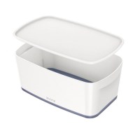 Úložný box s vekom Leitz MyBox, veľkosť S biela/sivá_1