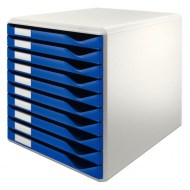 Zásuvkový box Leitz 10 zásuviek modro/sivý_1
