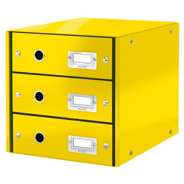 Zásuvkový box Leitz Click & Store 3 zásuvky žltý_1