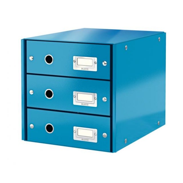 Zásuvkový box Leitz Click & Store 3 zásuvky metalická modrá_1
