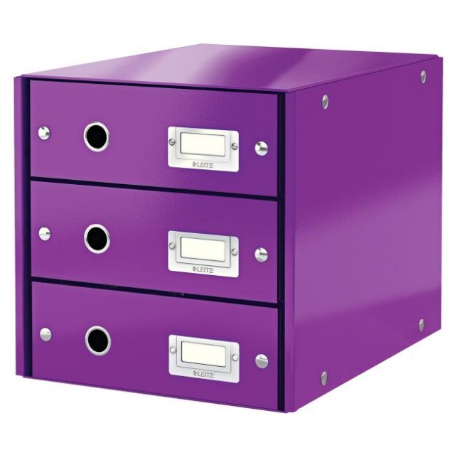 Zásuvkový box Leitz Click & Store 3 zásuvky purpurová_1