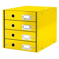 Zásuvkový box Leitz Click & Store 4 zásuvky žltý_1