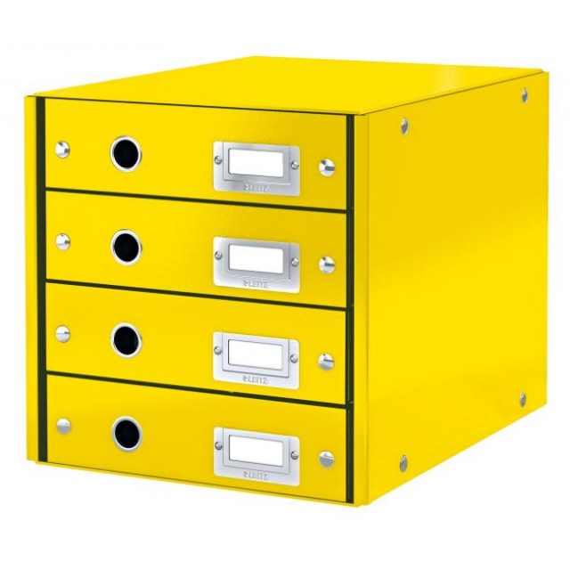 Zásuvkový box Leitz Click & Store 4 zásuvky žltý_1