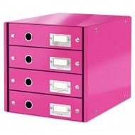 Zásuvkový box Leitz Click & Store 4 zásuvky ružový_1