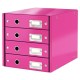 Zásuvkový box Leitz Click & Store 4 zásuvky ružový_1