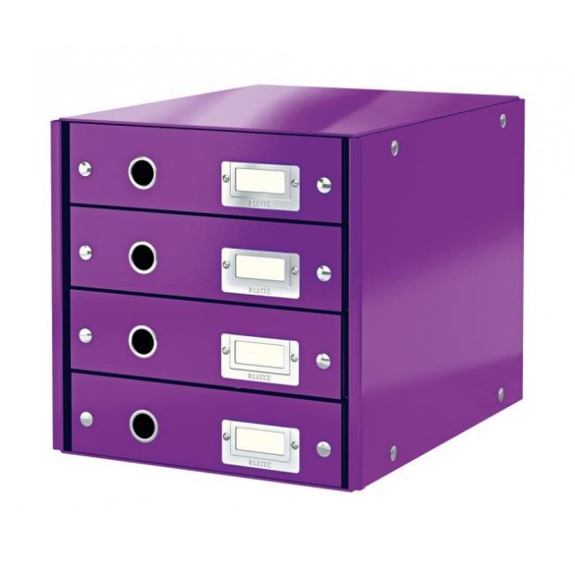 Zásuvkový box Leitz Click & Store 4 zásuvky purpurový_1