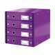 Zásuvkový box Leitz Click & Store 4 zásuvky purpurový_1
