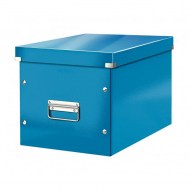 Štvorcová škatuľa Click & Store A4 metalická modrá_1