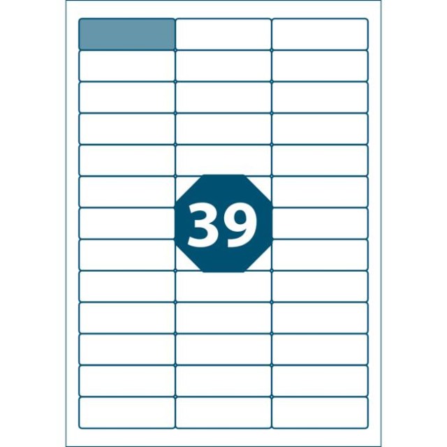 Etikety univerzálne A4 64x21mm červené 100 hárkov_1