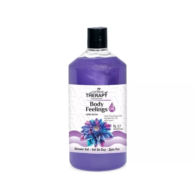 Ezel Beauty Therapy, sprchový gél -Body Feeling/ Afro Bath, 1l - fialové_1