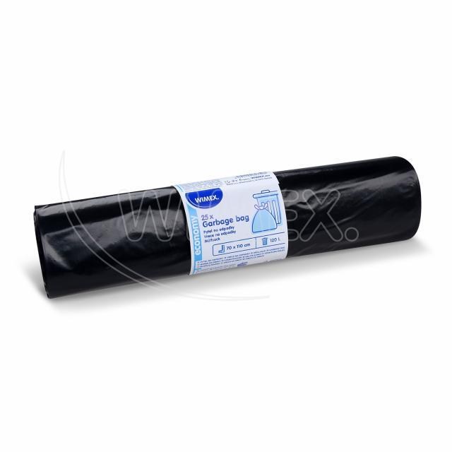 Vrece na odpadky (LDPE) ECONOMY čierne 70 x 110 cm 120L [25 ks]_2