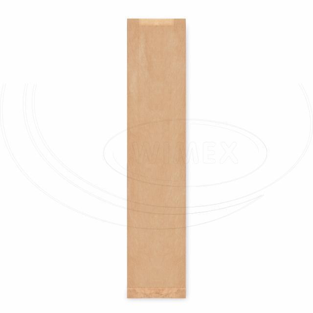 Papierové vrecko s bočným skladom hnedé 12+5 x 59 cm Baguette [1000 ks]_4