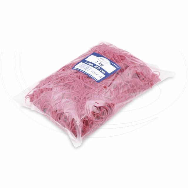 Gumička slabá červená 1mm O6cm [1 kg]_2