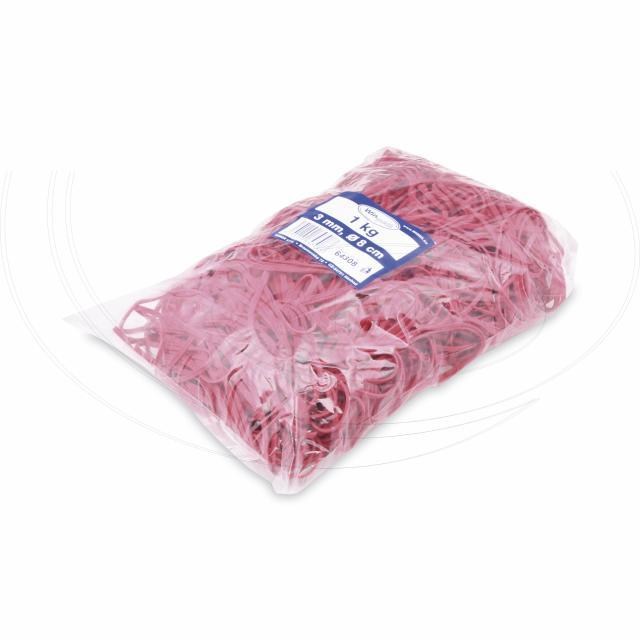 Gumička silná červená 3mm O8cm [1 kg]_2
