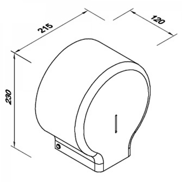 WGO Zásobník toal. papiera JUMBO O 19 cm čierny  ECO  _2