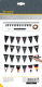 Popisovateľné vlajočky so šnúrou 4 m a popisovač, 12 ks, Black_2