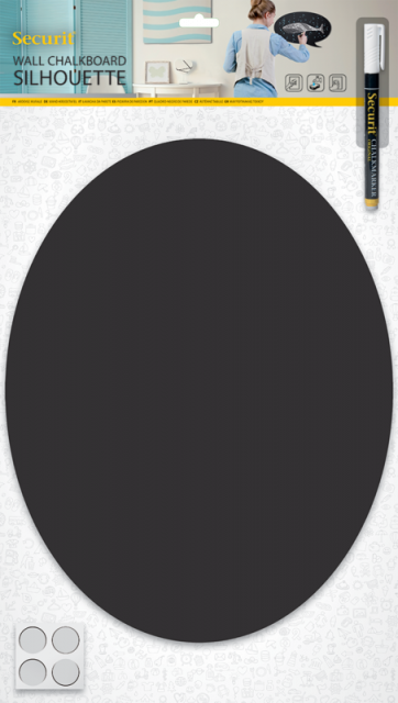 Popisovacia tabuľa Silhouette OVAL - vrátane popisovača_1