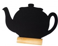 Stolná popisovacia tabuľa s dreveným stojančekom a 1 popisovačom, TEAPOT_1