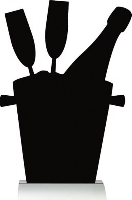 Stolná popisovacia tabuľa s hliníkovým stojančekom a 1 popisovačom, CHAMP_1