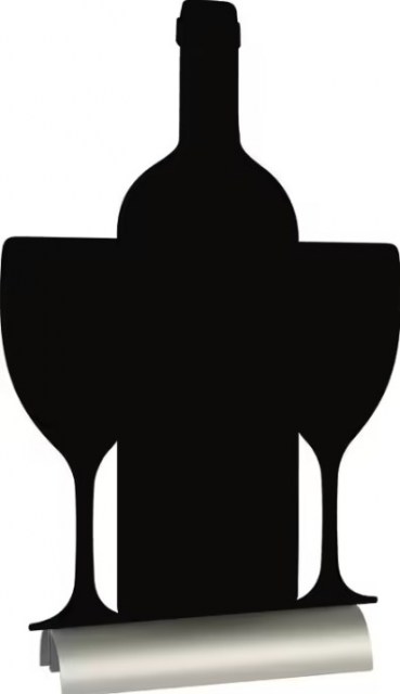 Stolná popisovacia tabuľa s hliníkovým stojančekom a 1 popisovačom, WINE_1