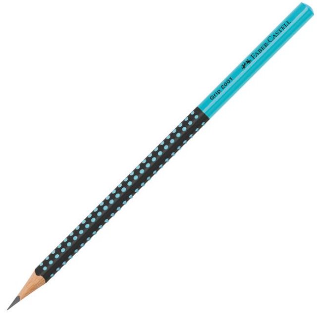 Ceruzka Grip 2001/HB Two Tone čierna/tyrkysová 12ks_1