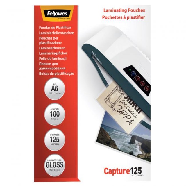 Laminovacie fólie Fellowes 111x154 /A6/ 125mic_1