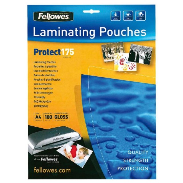 Laminovacie fólie Fellowes 216x303 A4 175mic_1