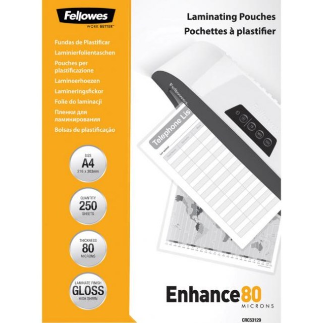 Laminovacie fólie Fellowes 216x303 80mic 250ks_1