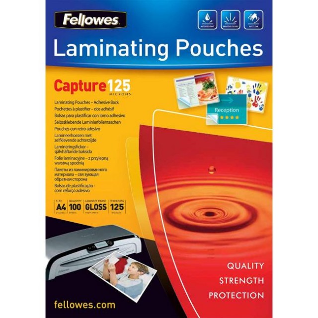 Laminovacie fólie Fellowes 216x303 A4 125mic adhezívne_1