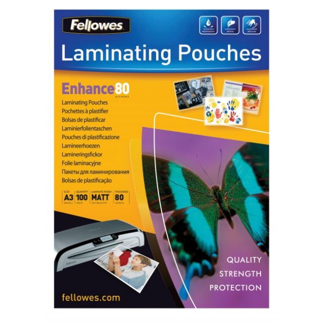 Laminovacie fólie Fellowes 303x426 A3 80mic matné_1