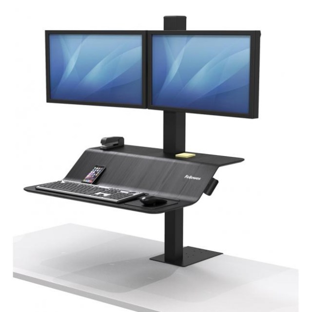 Polohovateľný stojan Sit-Stand Lotus VE pre 2 monitory_1