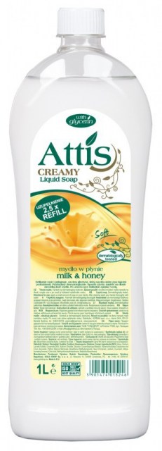 ATTIS CREAMY tekuté mydlo Mlieko a med 1 L_1