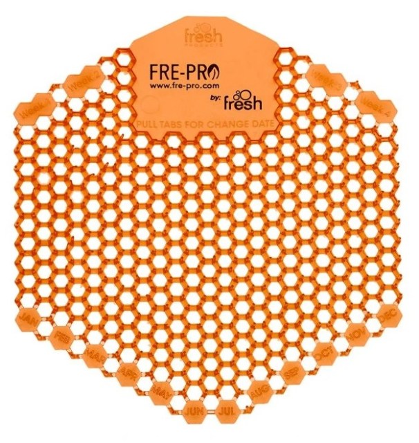 FRE-PRO Wave 3D  Vonné pisoárové sitko - oranžové - Mango, 1 kus_1