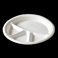 4-dielny tanier z cukrovej trstiny [50 ks] - O28,5 cm - č.14 - DOPREDAJ_1
