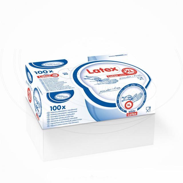 Rukavica (Latex) nepúdrovaná biela XL [100 ks]_2