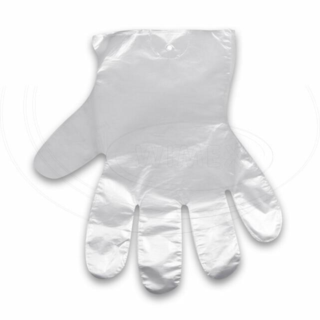 Rukavica (HDPE) jednorázová transparentná L v bloku [100 ks]_3