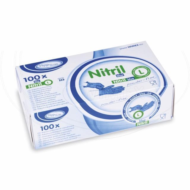 AKCIA Rukavice nitril-modré nepúdrované (veľkosť L) [100 ks]_3