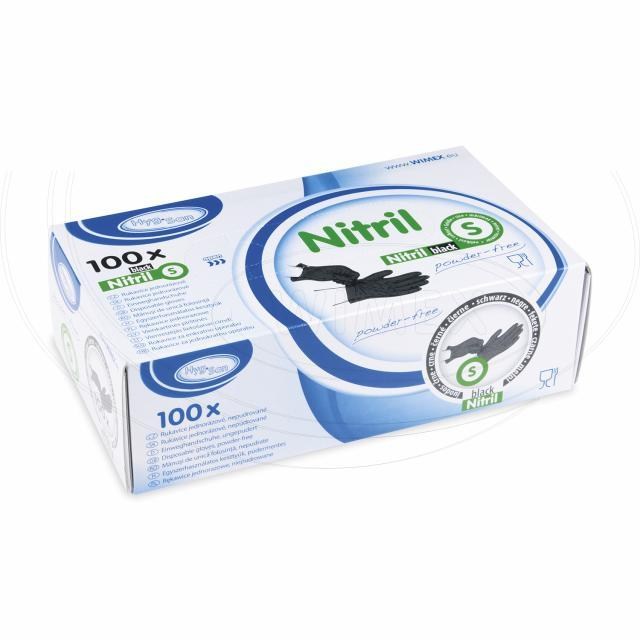 Rukavica (Nitril) nepúdrovaná čierna S [100 ks]_2